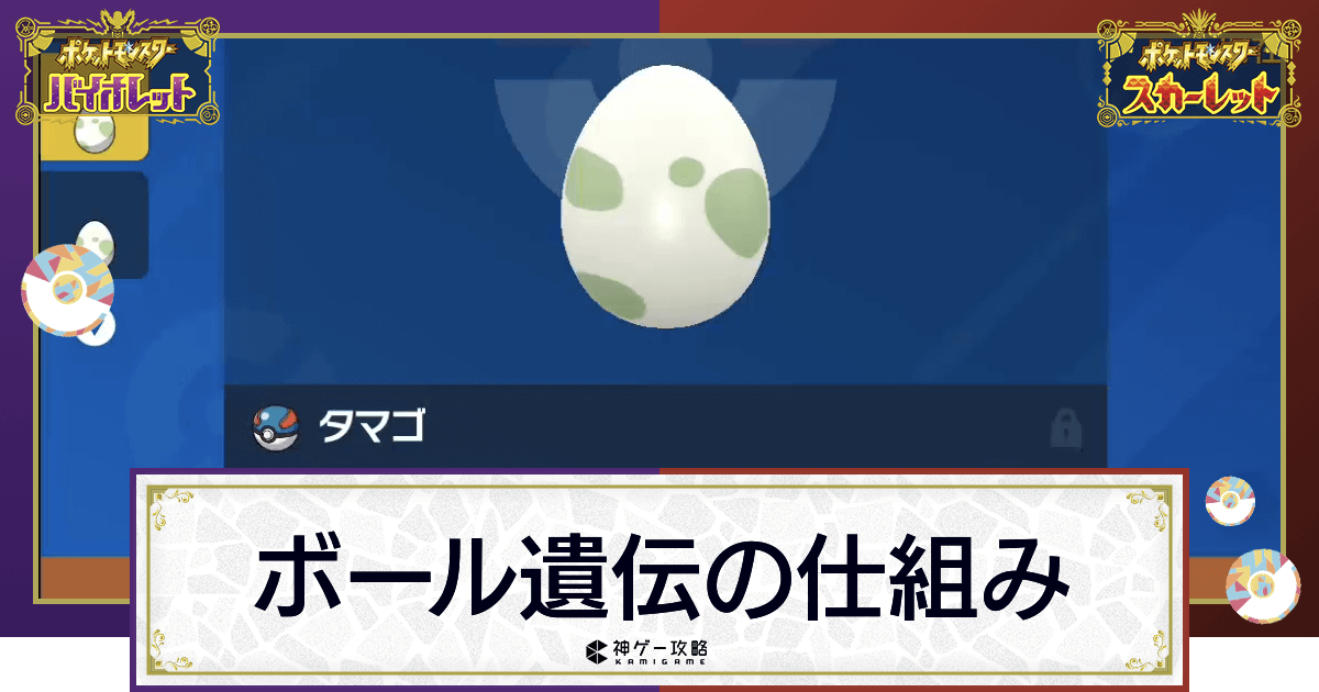 ポケモンsv ボール遺伝の仕組みとやり方 スカーレットバイオレット 神ゲー攻略