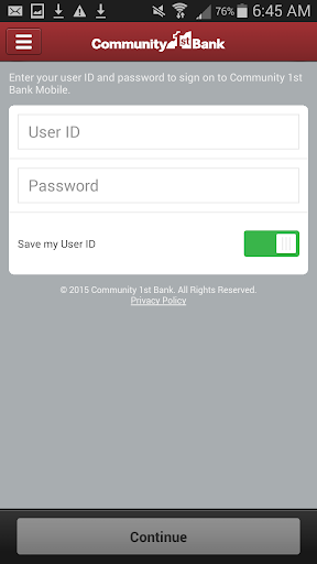 Community 1st Bank Mobile
