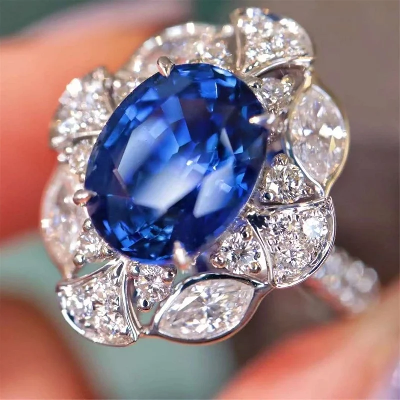 Bague Ouverte Diamants Saphir Femme Joaillerie Luxueuse Design Élégant Bague Raffinée pour Femmes Brillance Exceptionnelle Bijou de Prestige Cadeau Unique