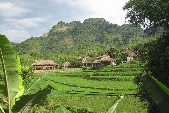 Nhà được xây ở nơi có địa thế cao