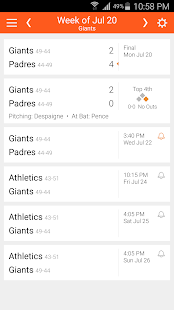 Baseball Schedule for Giants Screenshots 0