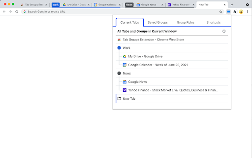 Tab Groups Extension
