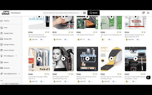 Roposo Clout Product Sorter