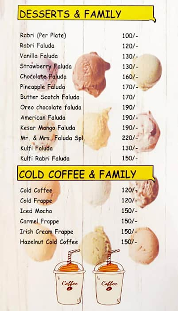 Mr. & Mrs. Faluda menu 