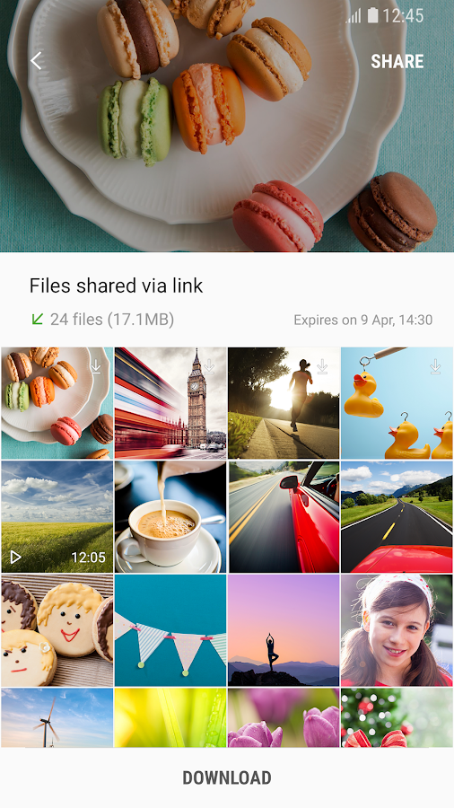    Link Sharing- screenshot  