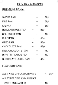 CO2 Pan And Smokes menu 1