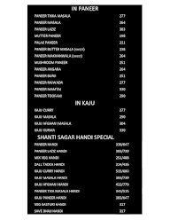 Hotel Shanti Sagar menu 4