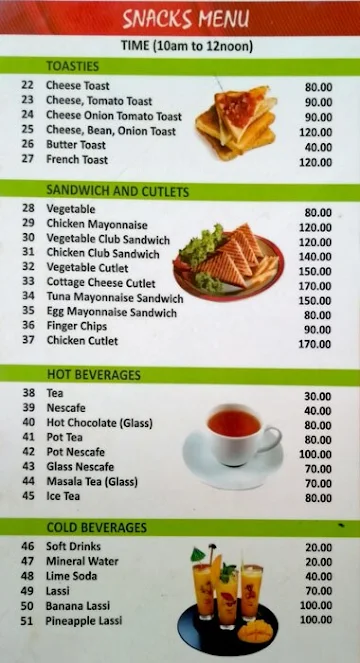 Vrundavan menu 