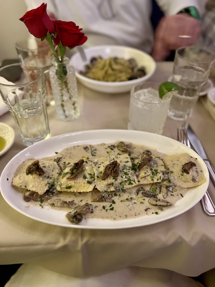 Mushroom ravioli