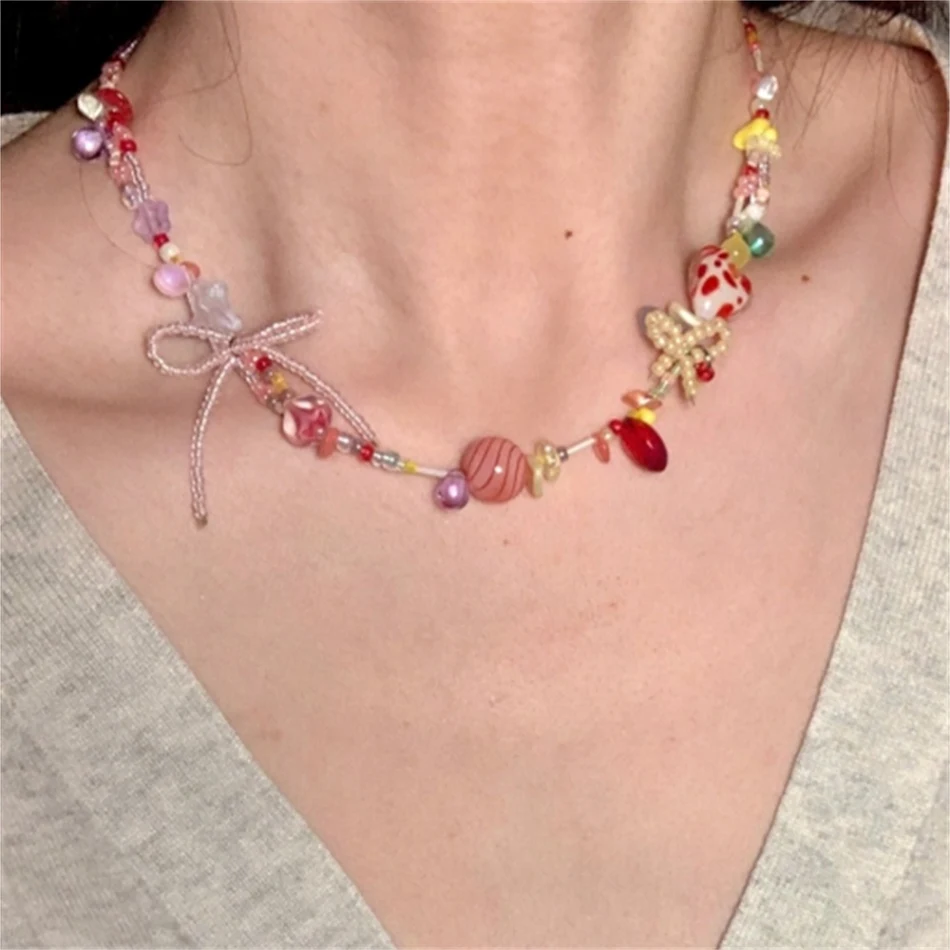 Collier de perles de dopamine coloré pour femmes Rehaussez votre humeur avec ce collier de perles vibrantes qui ajoute joie et style à votre quotidien.