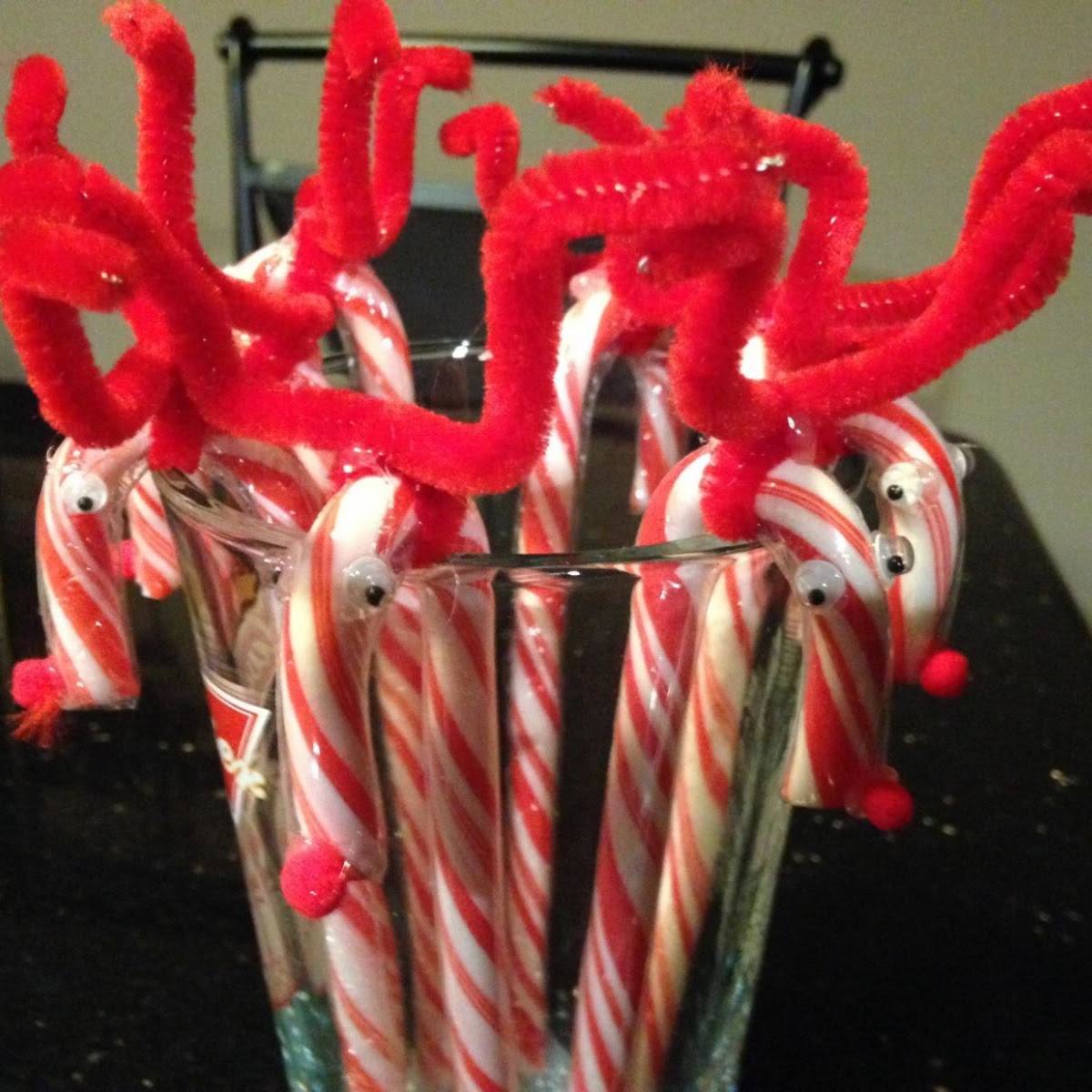 Reindeer Candy Cane Pudding Cups