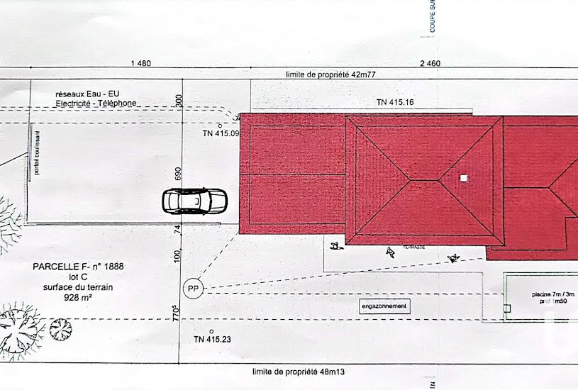  Vente Terrain à bâtir - 928m² à Saint-Étienne-de-Saint-Geoirs (38590) 