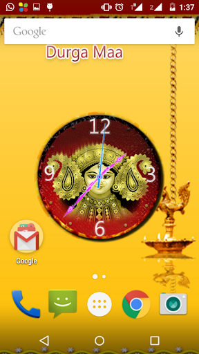 Durga Maa Clock Live Wallpaper