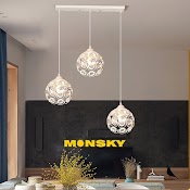 [Mã Lifemc11Sc Giảm 80K]Bộ Đèn Thả Monsky Alion Treo Trần Trang Trí Độc Đáo - Kèm Bóng Led Và Đế Ốp Trần