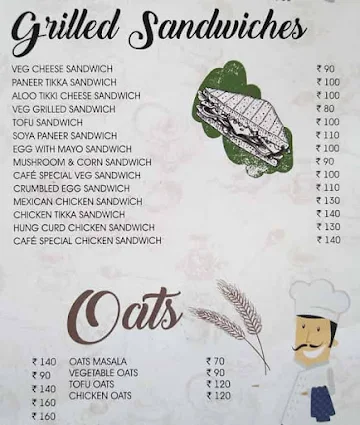 Nourish Cafe menu 