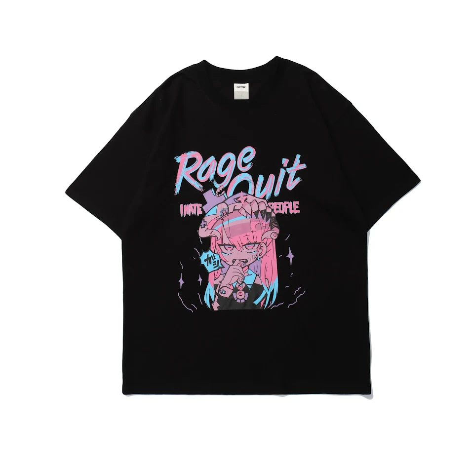 Street style hip-hop cartoon fun printing tide brand street dance men and women T-shirt