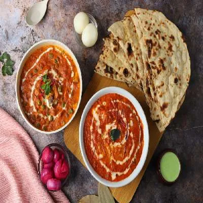 Paneer Lababdar + Matar Mushroom + 4 Tandoori Bread