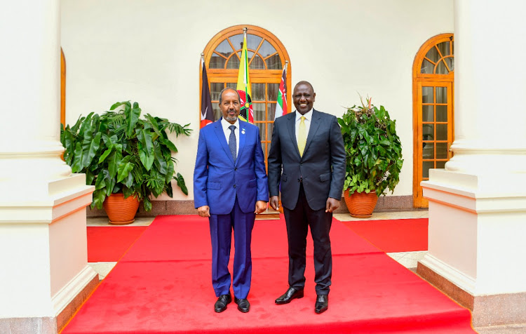 President William Ruto meets Somalia President Hassan Mohamud.