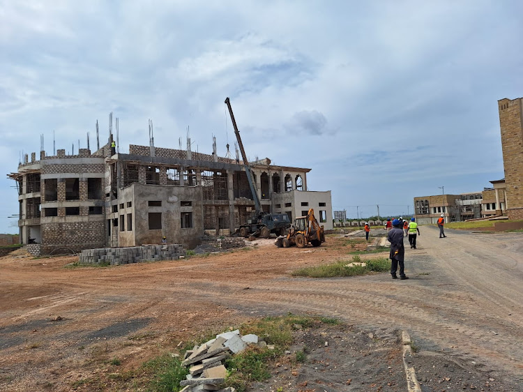 Ongoing works and Ronald Ngara Utalii College on January 6,2024