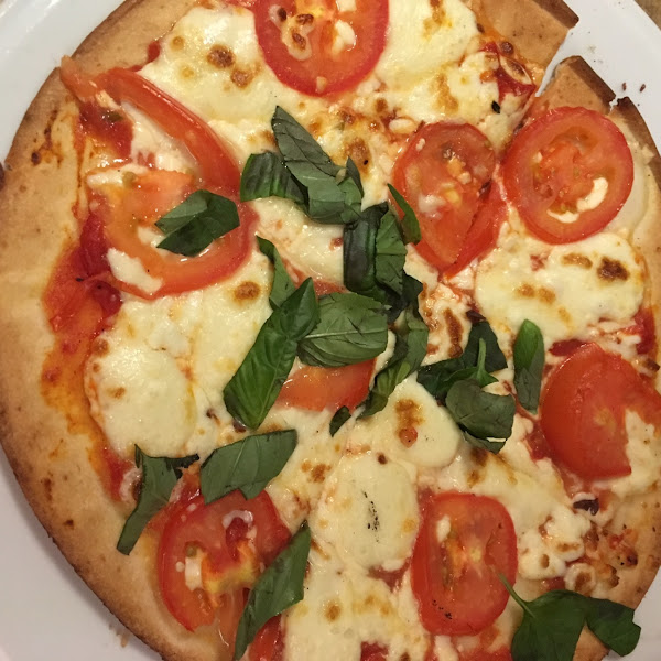 The margherita pizza