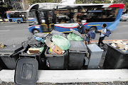 RAISING A STINK: Bins went unemptied in the Cape Town CBD yesterday during the Samwu strike