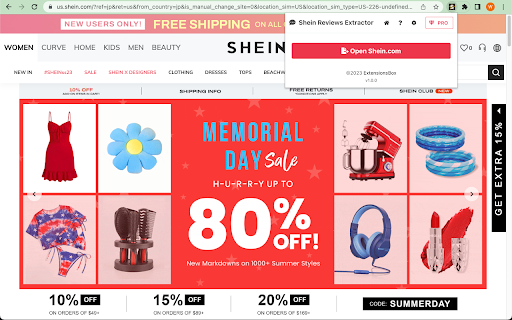 Shein Reviews Extractor - Scrape Data to CSV