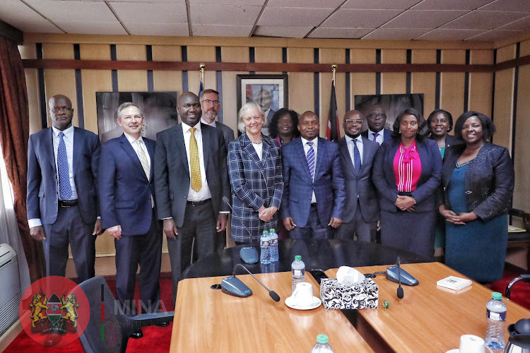 Interior CS Kithure Kindiki with US Ambassador Meg Whitman and other officials on April 5,2023.