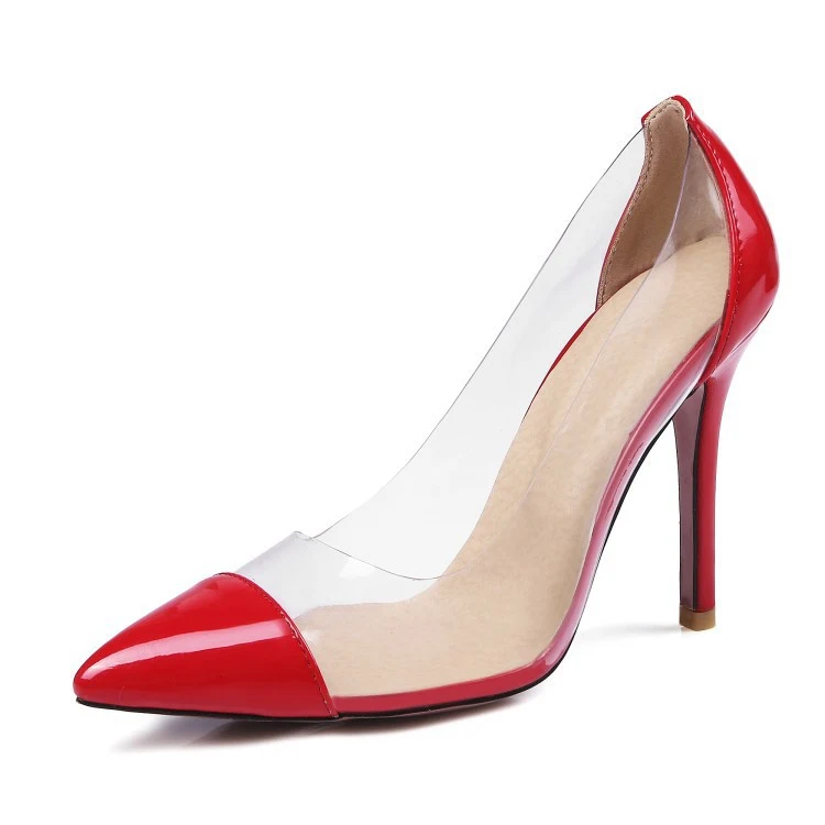 Zapatos transparentes de mujer stilettos de punta, pumps elegantes para un look moderno y sofisticado, ideales para cualquier ocasión.