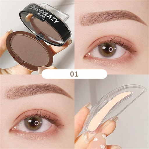 Title 10, Double Layer Two-Color Lazy Seal Eyebrow Powder...