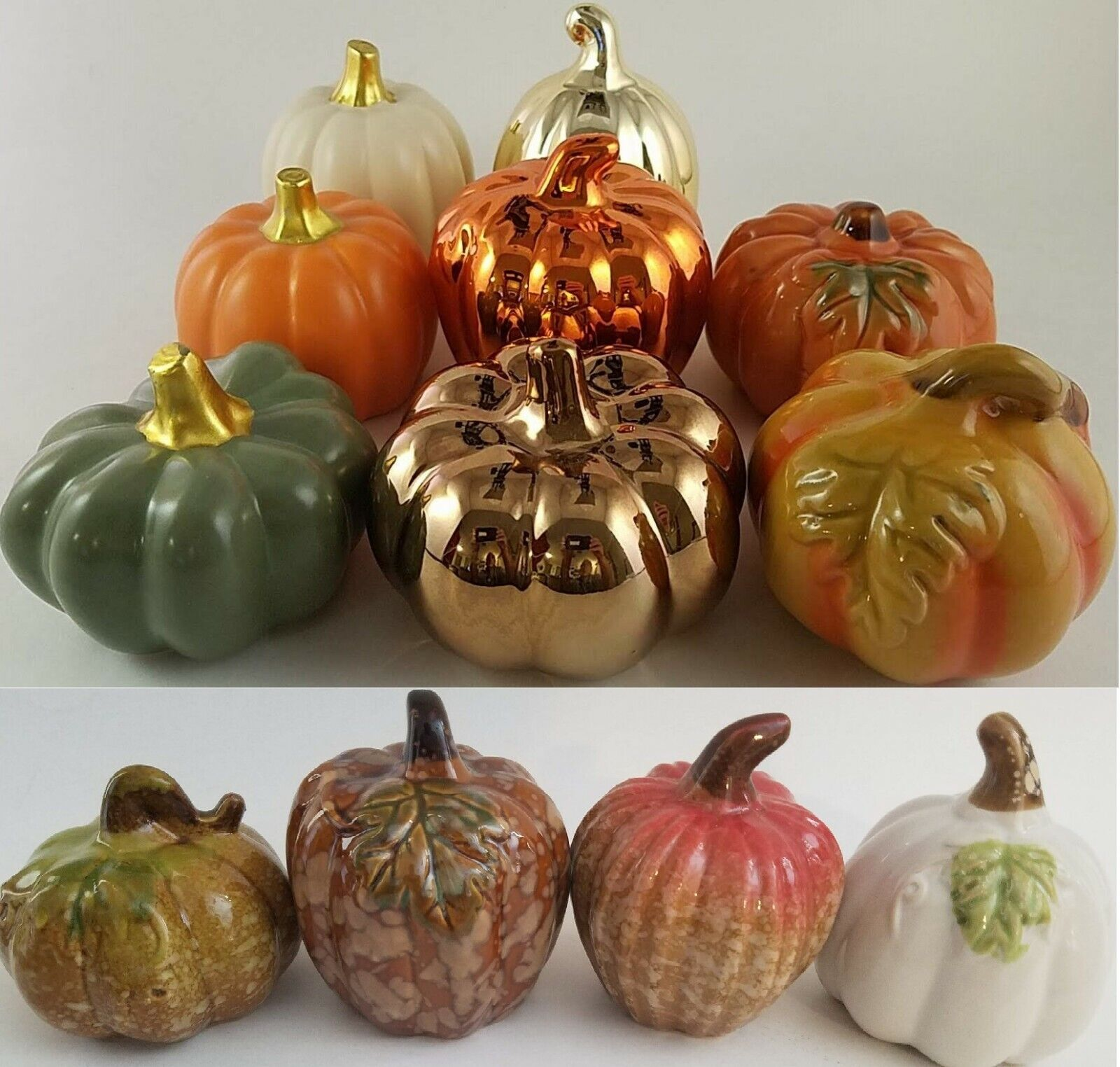 Ceramic pumpkins have a variety of designs and sizes, suitable for many uses