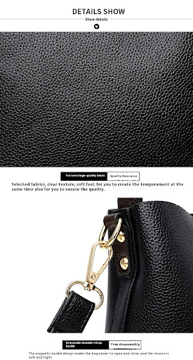 Title 25, Womens Spring All-match Bucket Handbag, Fashio...