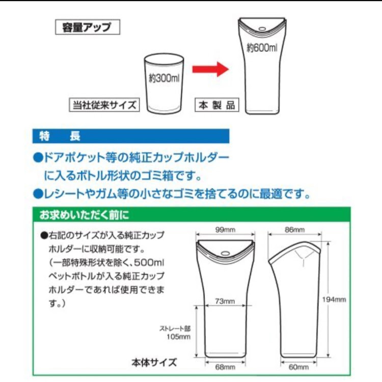 ヴェルファイアのボトル型ゴミ箱・カーメイト(CAR MATE)・漆黒さん・投稿数稼ぎ・安物買いの銭失いに関するカスタム事例の投稿画像8枚目