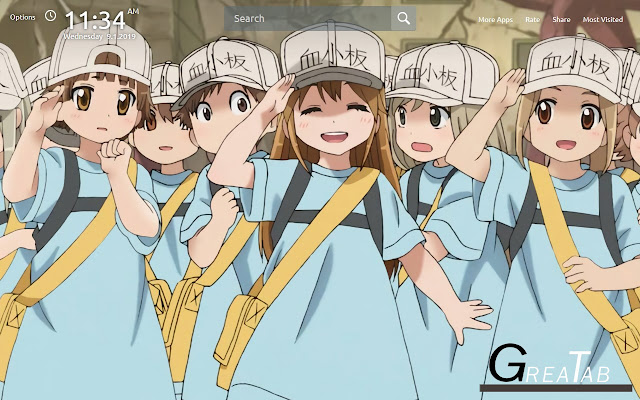 Cells at Work Wallpapers Theme|GreaTab