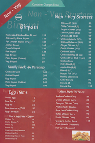 Sri Curries menu 1