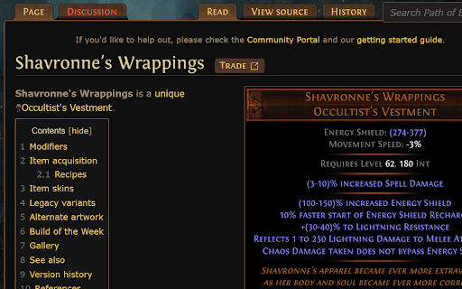 PoE Wiki Trade Link