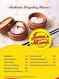 Lama's Momo menu 1