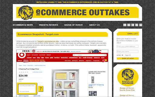 eCommerce Outtakes