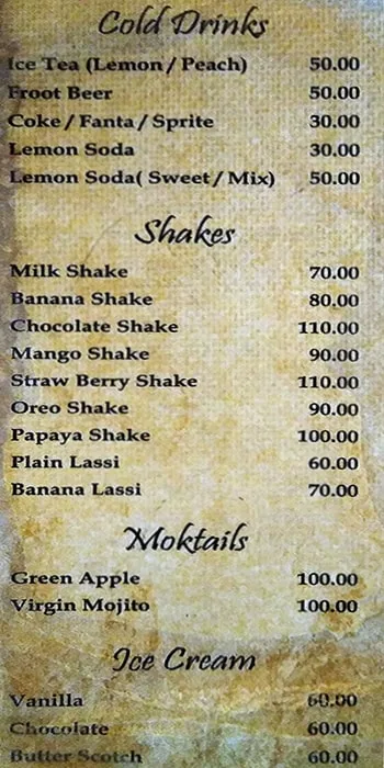 Dekhang Cafe & Restaurant menu 