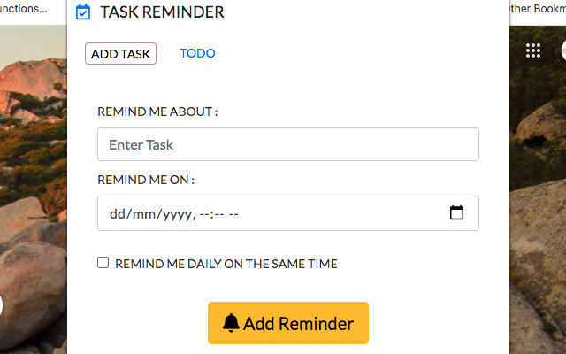 Task Remainder chrome extension