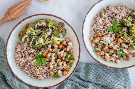 Farro Bowls With Broccoli And Chickpeas (Mini)