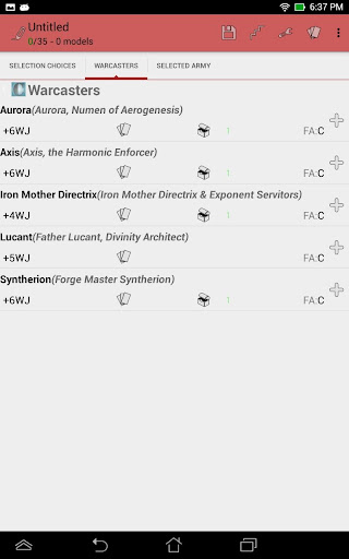 Warmachine Hordes Army Creator