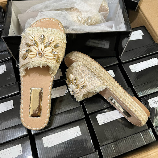 Title 4, Beach shell sandals with ethnic tassels perfect...
