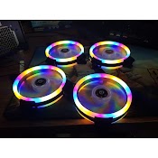 Quạt Led Rgb 12Cm Cắm Sáng Trực Tiêp Không Cần Hub