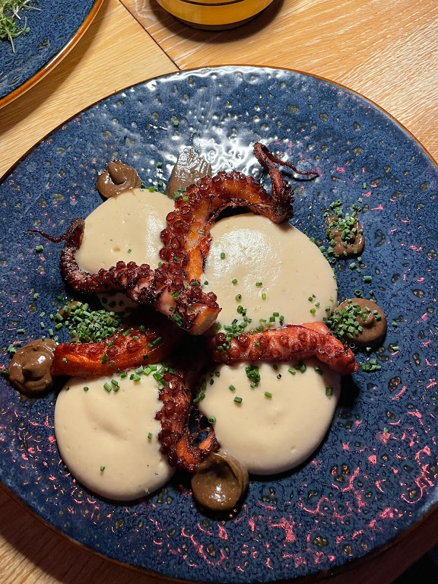 Pulpo on celeriac foam