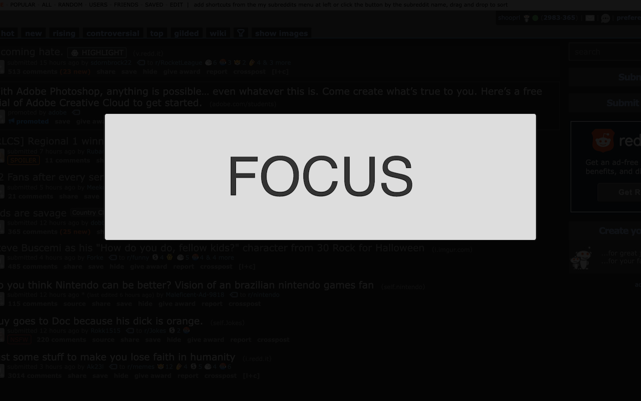 Focus Chrome Extension Image 1