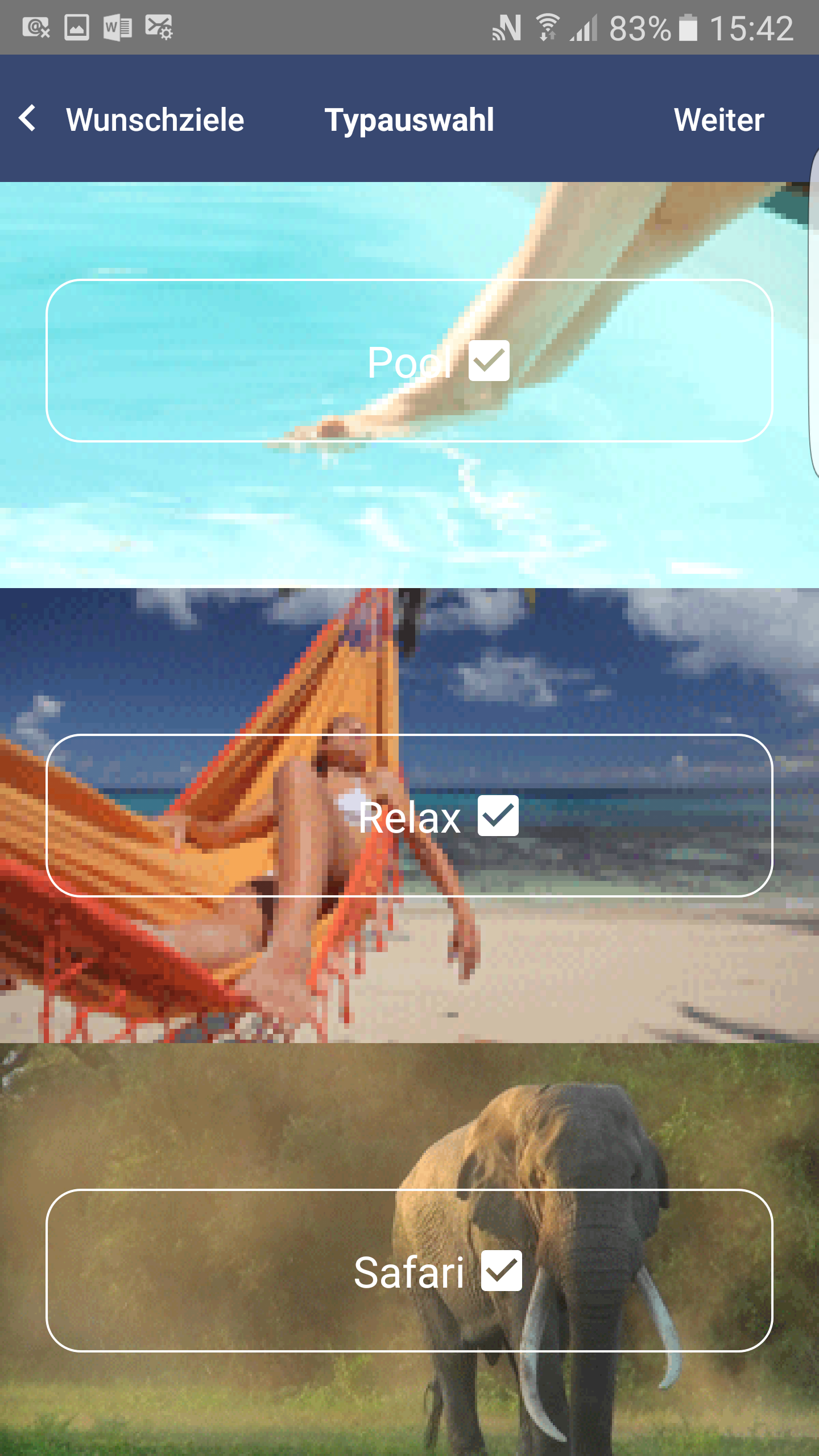 Android application Tripclicker - book it easy screenshort