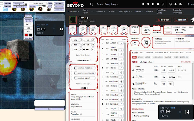 beyond digital d20 chrome extension