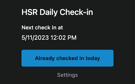 HSR Daily Check-in