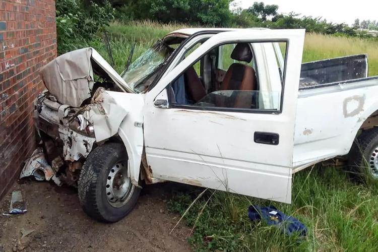The bakkie from which the child was ejected.