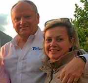 Rob Packham with his wife Gill, whom he is accused of murdering.